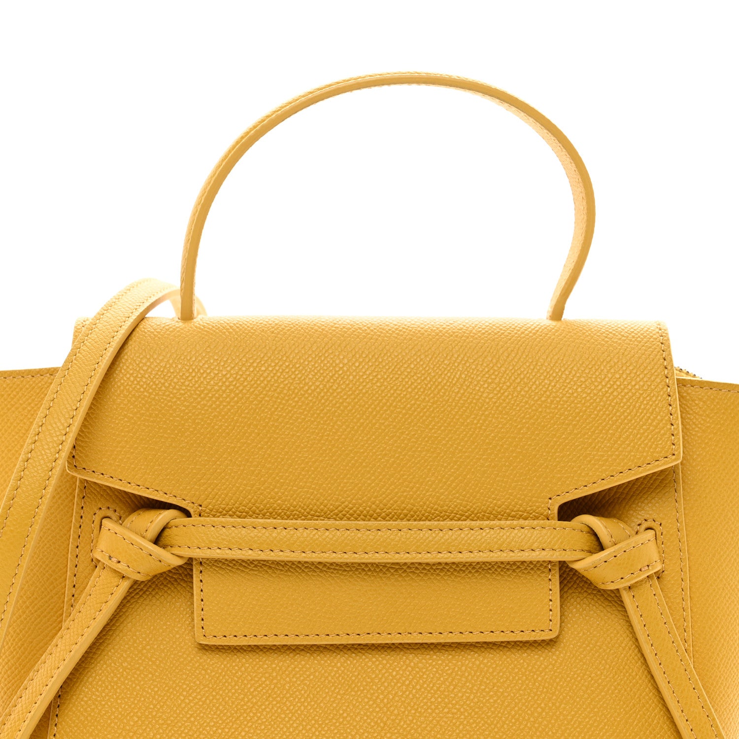 Celine Grained Calfskin Nano Belt Bag Sunflower 5 of 9