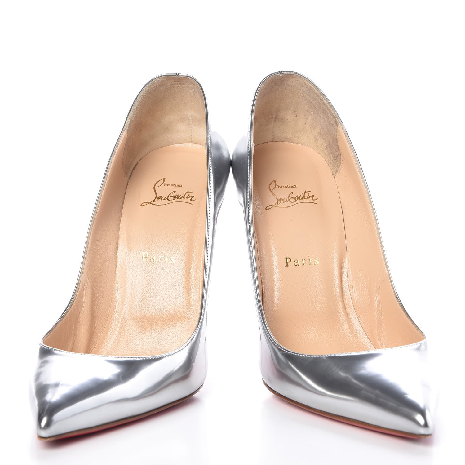 Christian Louboutin Metallic Calfskin So Kate 120 Pumps 42 Silver 6 of 11