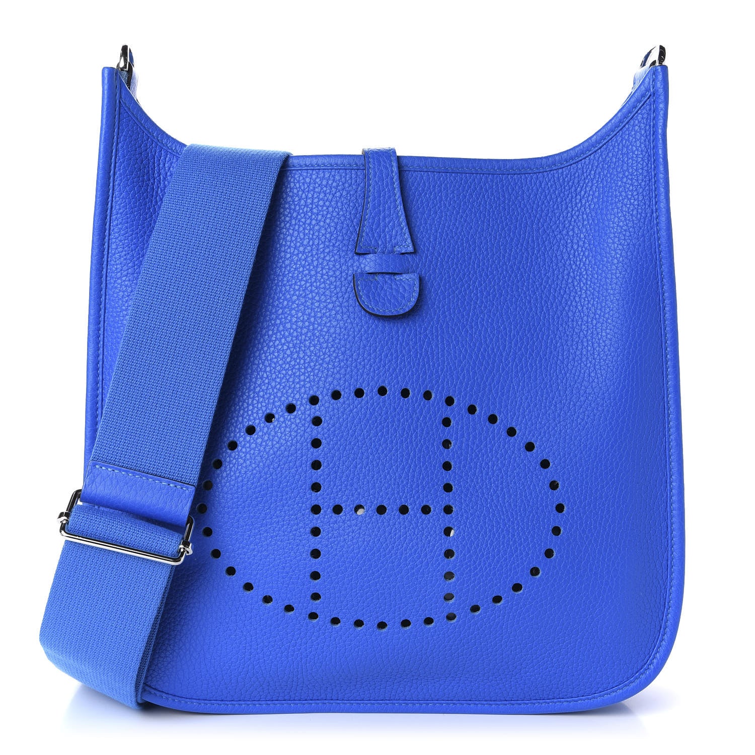 Hermes Taurillon Clemence Evelyne III PM Bleu Hydra 1 of 9