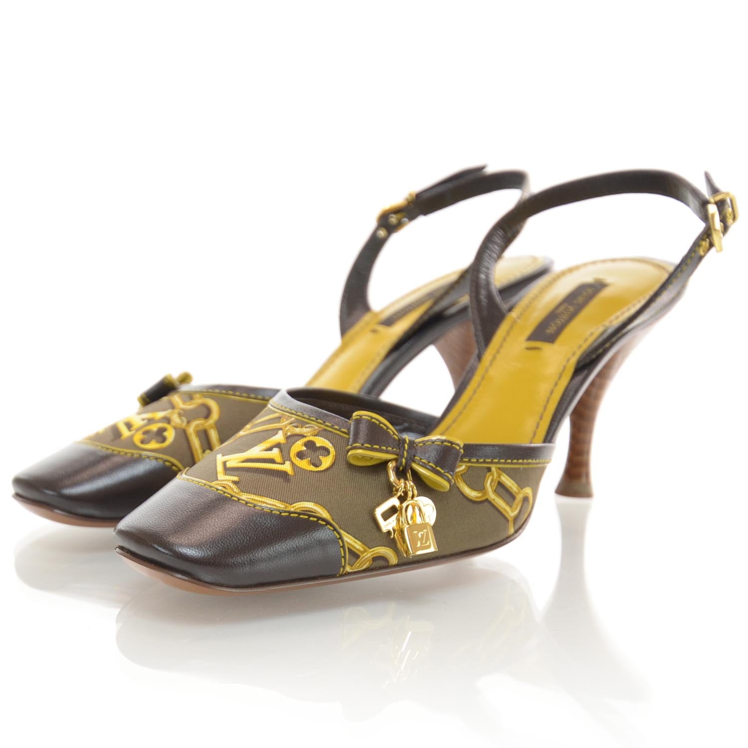 Louis Vuitton Silk Charms Slingback Pumps 37 2 of 6