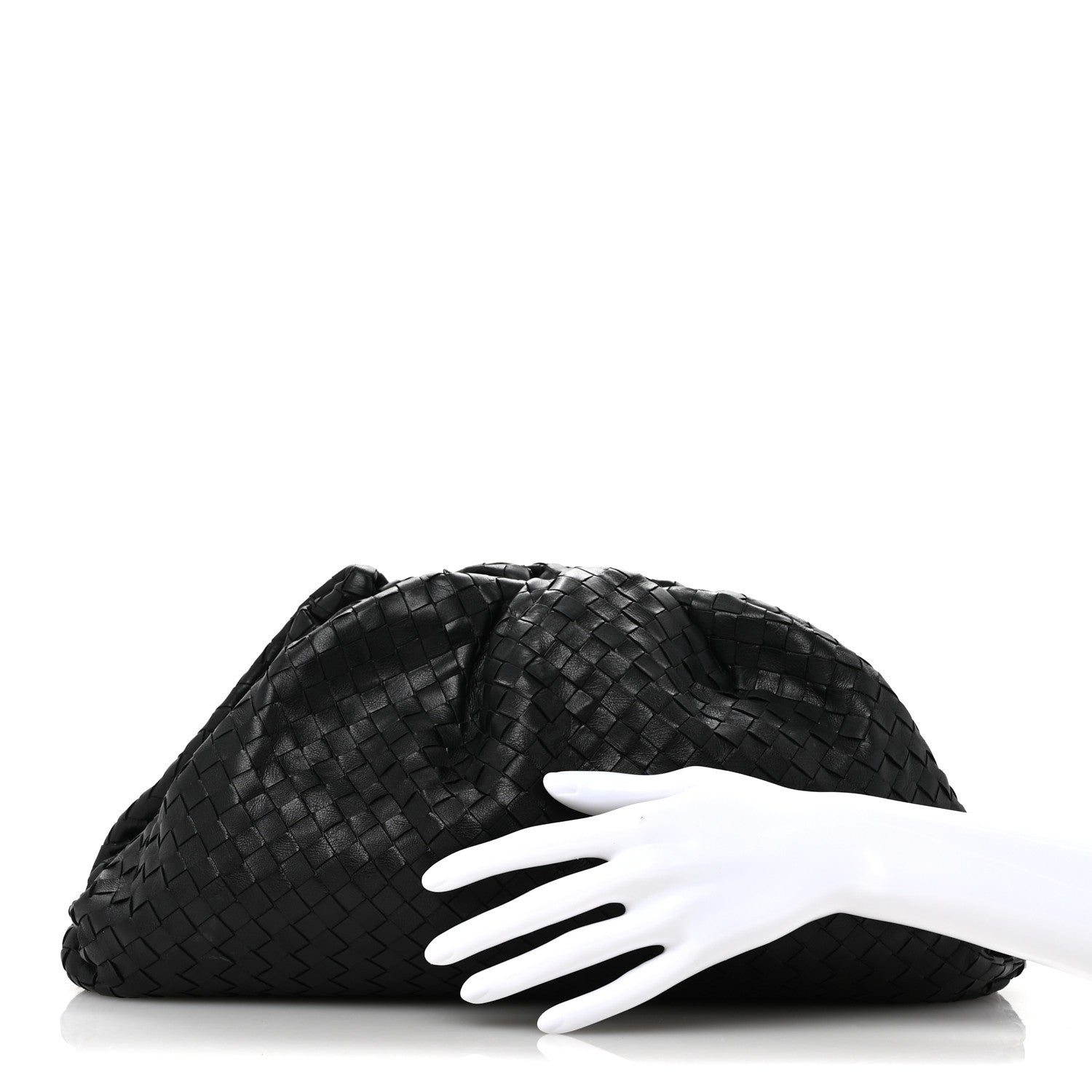 Bottega Veneta Nappa Maxi Intreccio The Pouch Oversized Clutch Black 2 of 12