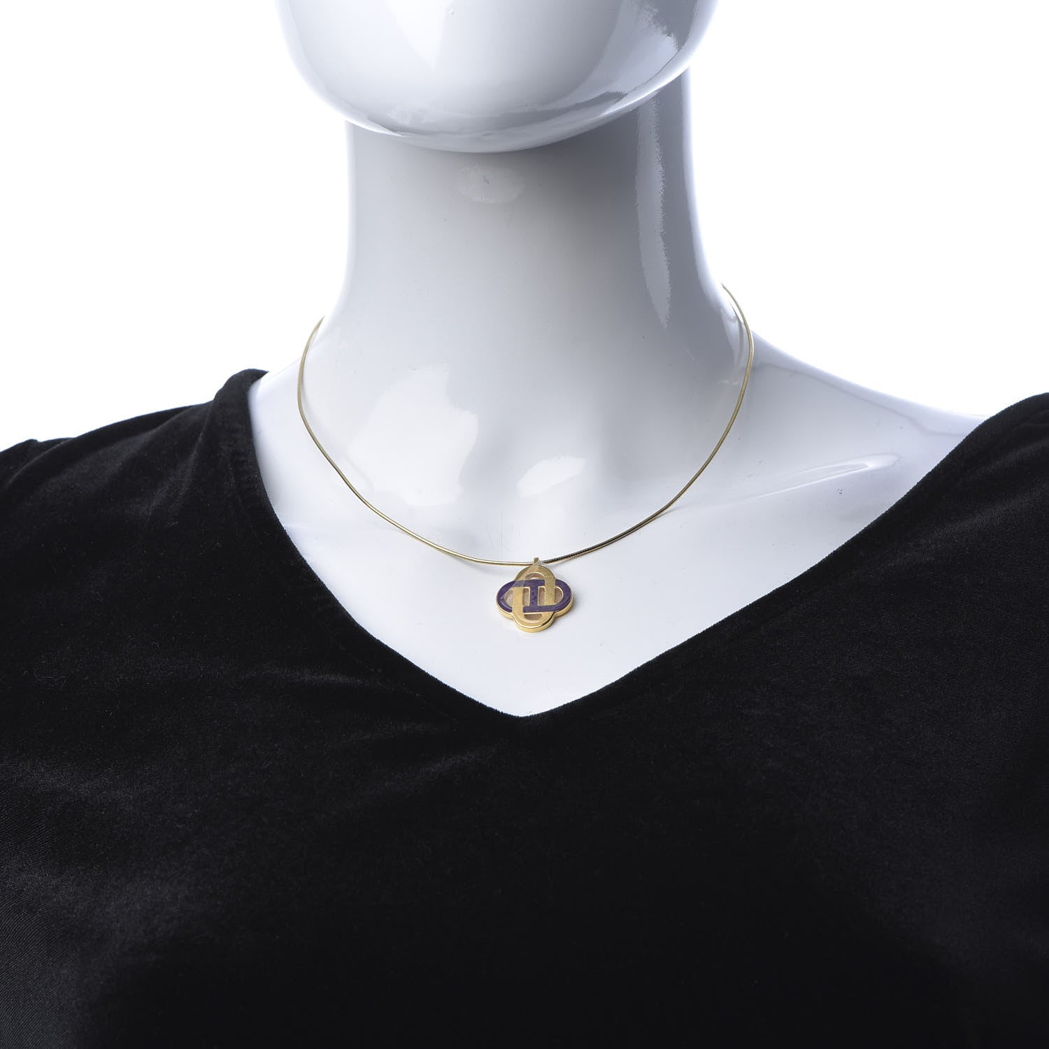 Hermes Lacquer Isatis Necklace Pourpre 2 of 5