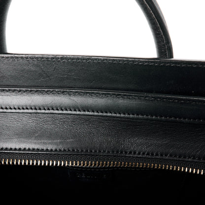 Celine Elephant Calfskin Nano Tri-Color Luggage Yellow Black 10 of 15