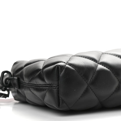 Balenciaga Nappa Calfskin Quilted Touch B Camera Shoulder Bag Black 7 of 8