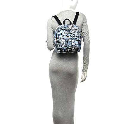 Fendi X JOSHUA VIDES Nylon Flower Clouds Print Pocket Backpack White Celeste Black 2 of 9