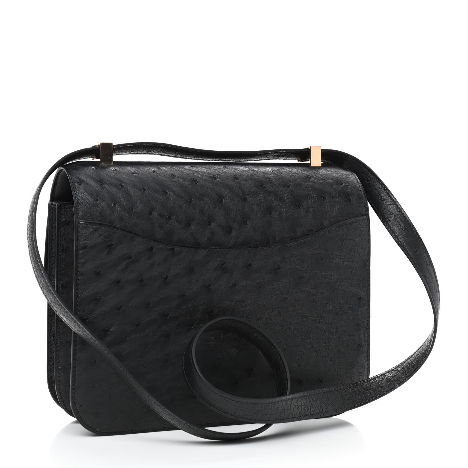 Hermes Ostrich Constance 24 Black 3 of 9
