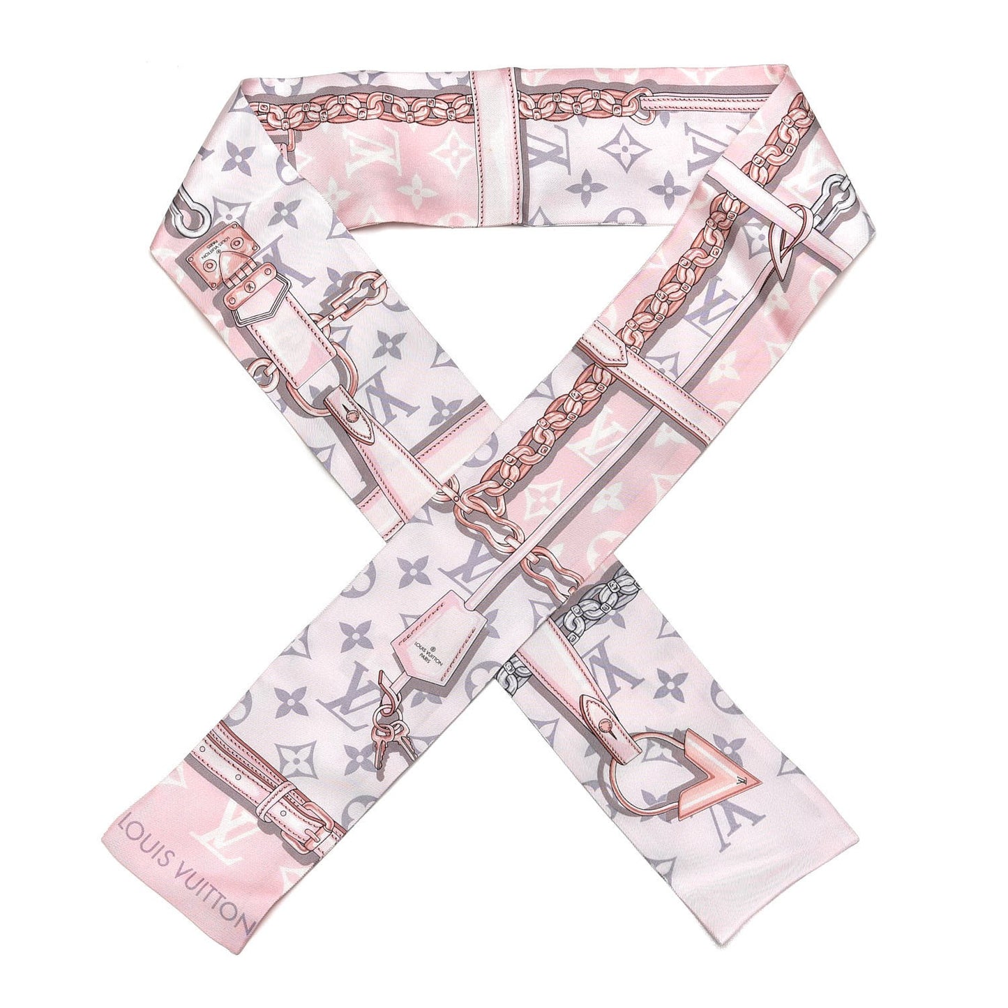 Silk Monogram Confidential Bandeau Light Pink