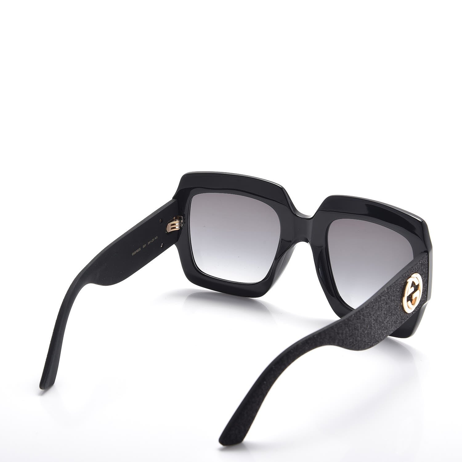 Gucci Square Frame Glitter GG0102S Sunglasses Black 4 of 7