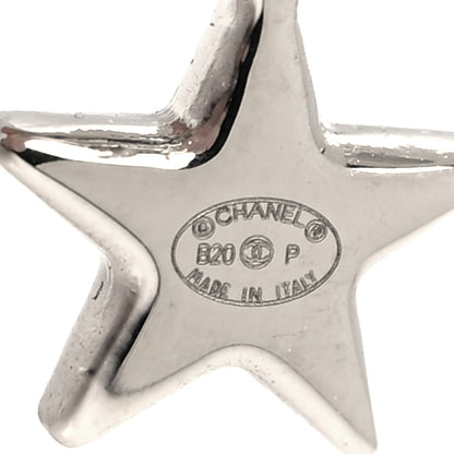 Chanel Crystal CC Starfall Drop Earrings Silver 4 of 4