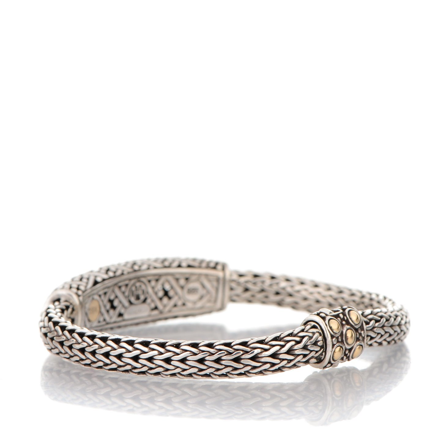 Sterling Silver 18K Yellow Gold Jaisalmer Dot Oval Station Bracelet