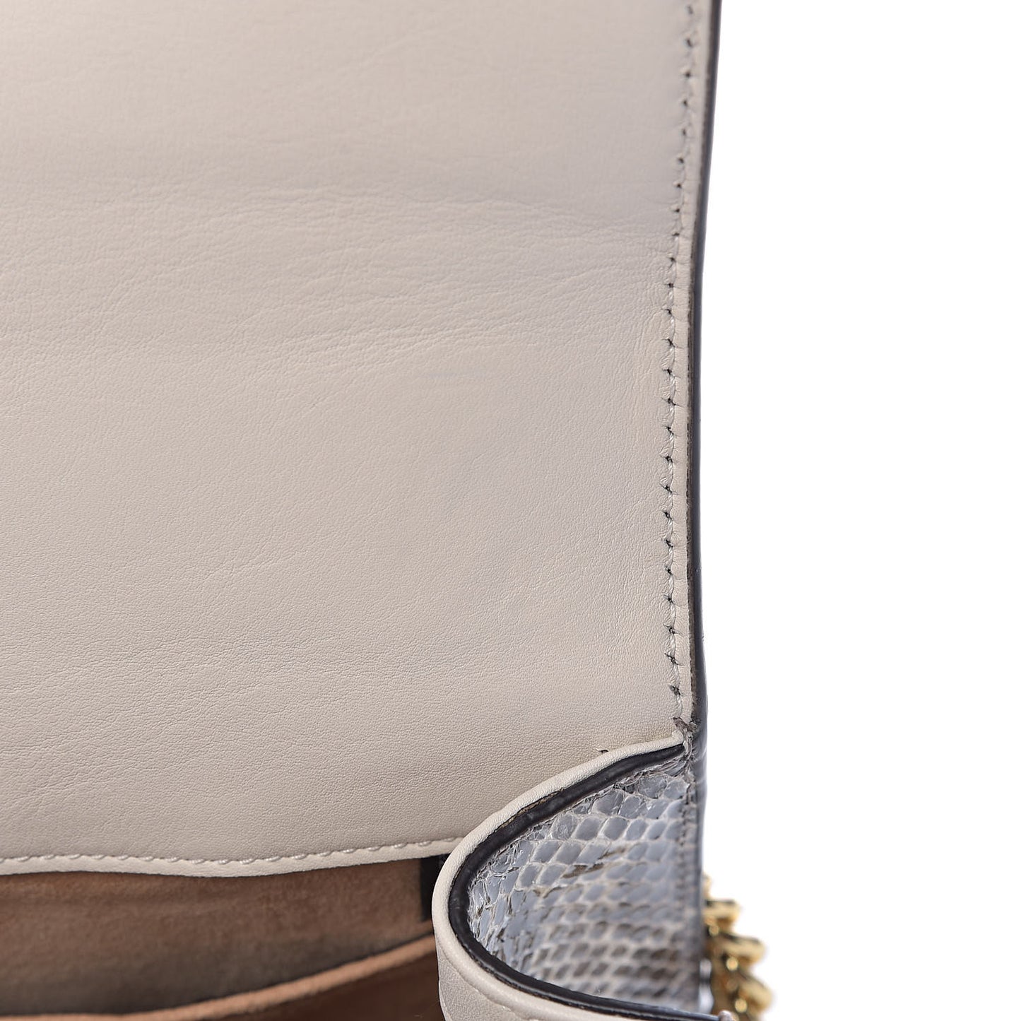 Snakeskin Mini Sylvie Chain Shoulder Bag Grey