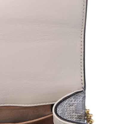 Gucci Snakeskin Mini Sylvie Chain Shoulder Bag Grey 9 of 13