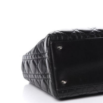 Christian Dior Lambskin Cannage Medium Lady Dior Black 5 of 13