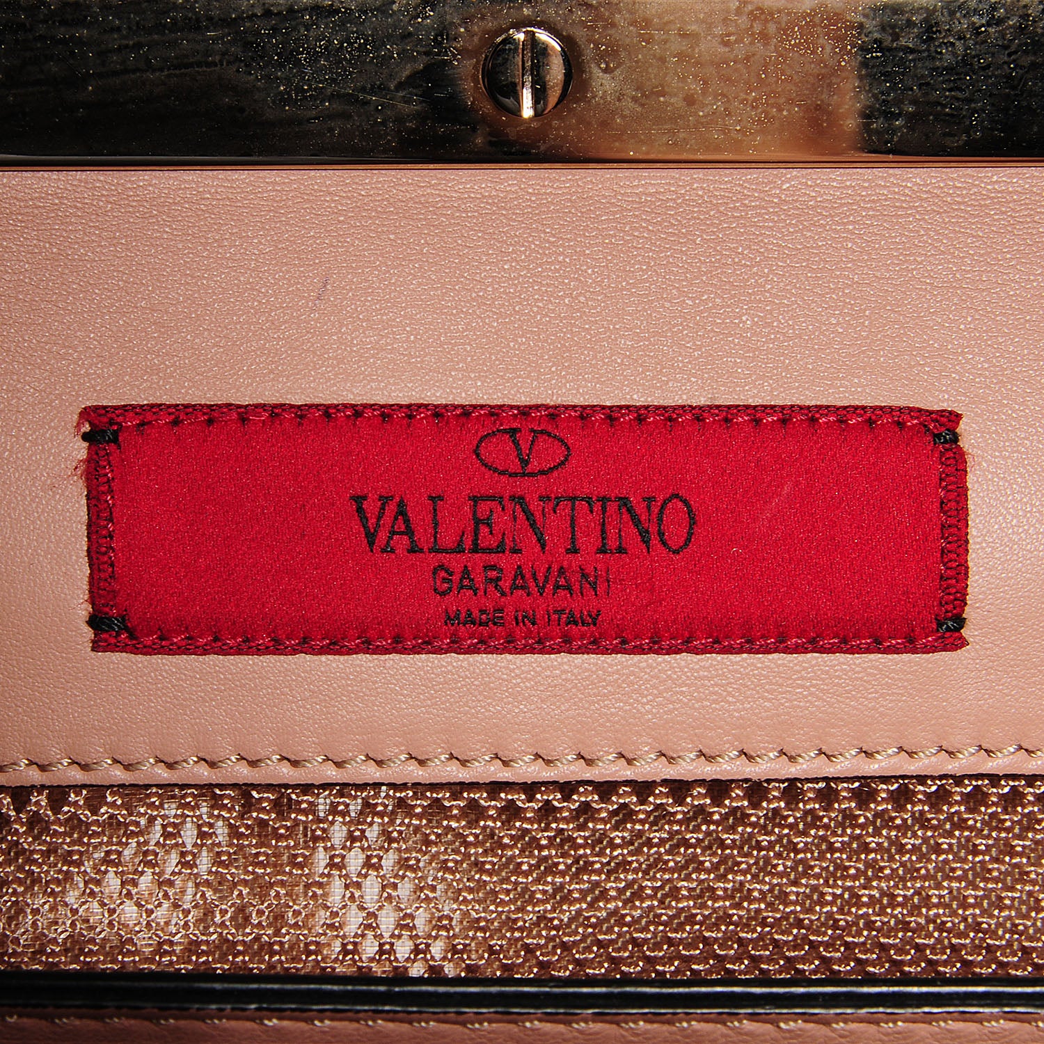 Valentino Garavani Lambskin Lace Girello Flap Blush 6 of 8