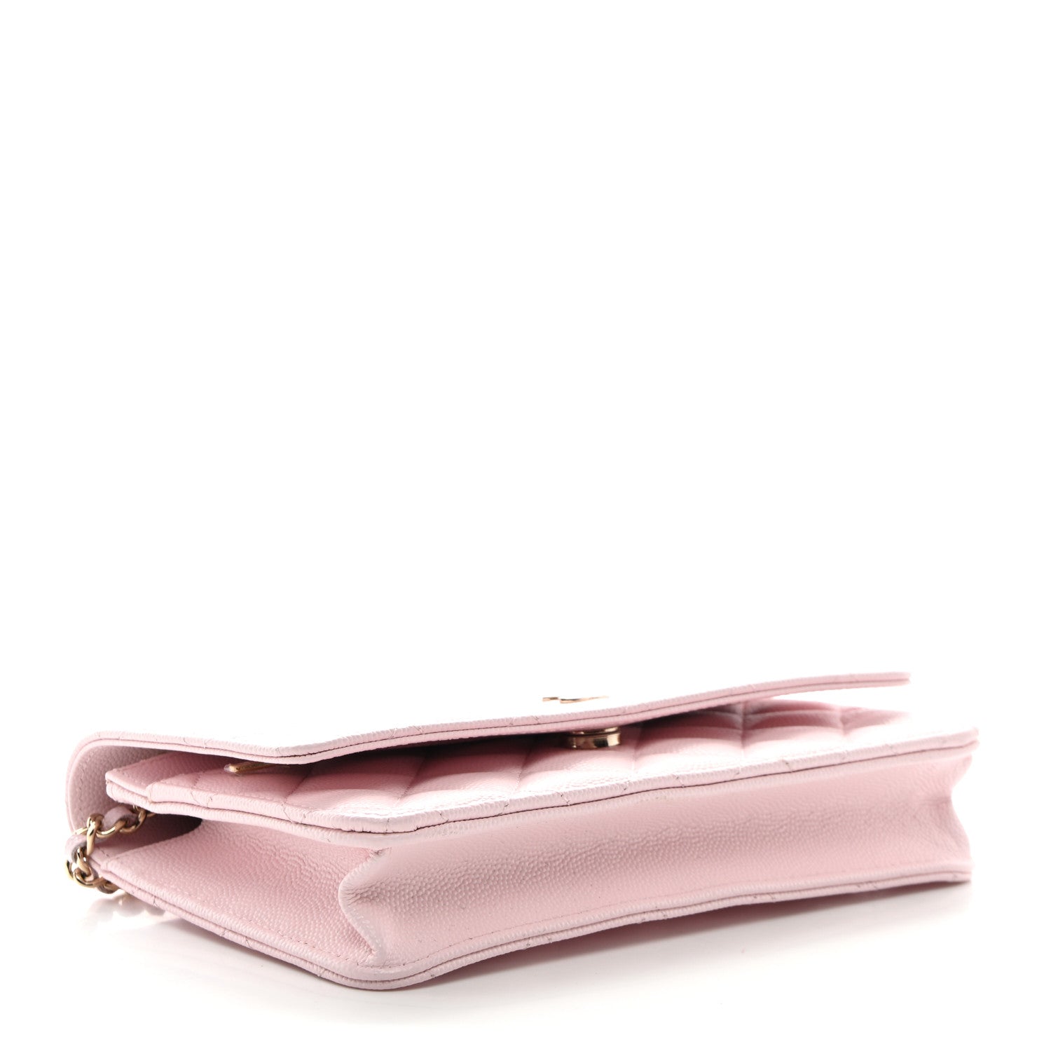 Chanel Caviar Quilted Wallet on Chain WOC Light Pink 4 of 12
