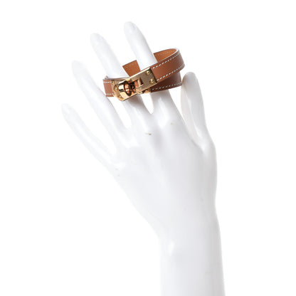 Hermes Barenia Kelly Double Tour Bracelet T2 Fauve 2 of 7