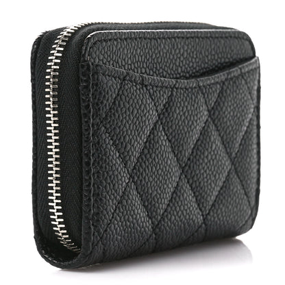 Chanel Caviar Quilted Zip Coin Purse Black 3 of 11
