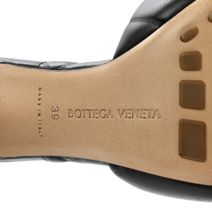 Bottega Veneta Nappa Quilted Rubber Lido Mule Sandals 39 Black 6 of 7