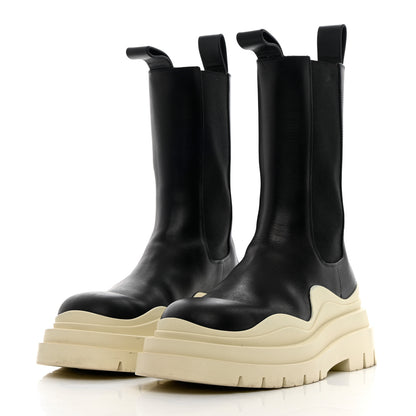Bottega Veneta Calfskin The Tire Chelsea Boots 36 Black Sea Salt 3 of 18