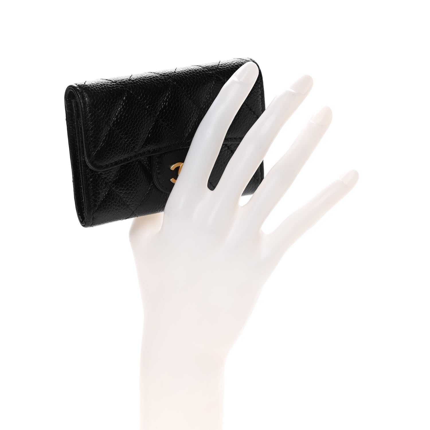 Chanel Caviar Quilted Flap Card Holder Black 2 of 13