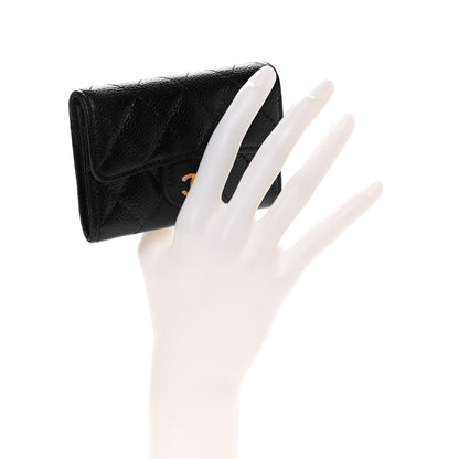 Chanel Caviar Quilted Flap Card Holder Black 2 of 13