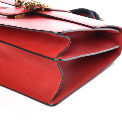 Gucci Moon Calfskin Web Large Dionysus Bamboo Top Handle Bag Hibiscus Red 6 of 10