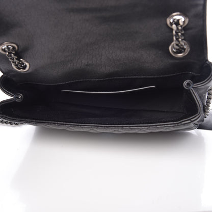 Saint Laurent Sheepskin Tri-Quilt Monogram Medium College Bag Black 5 of 7