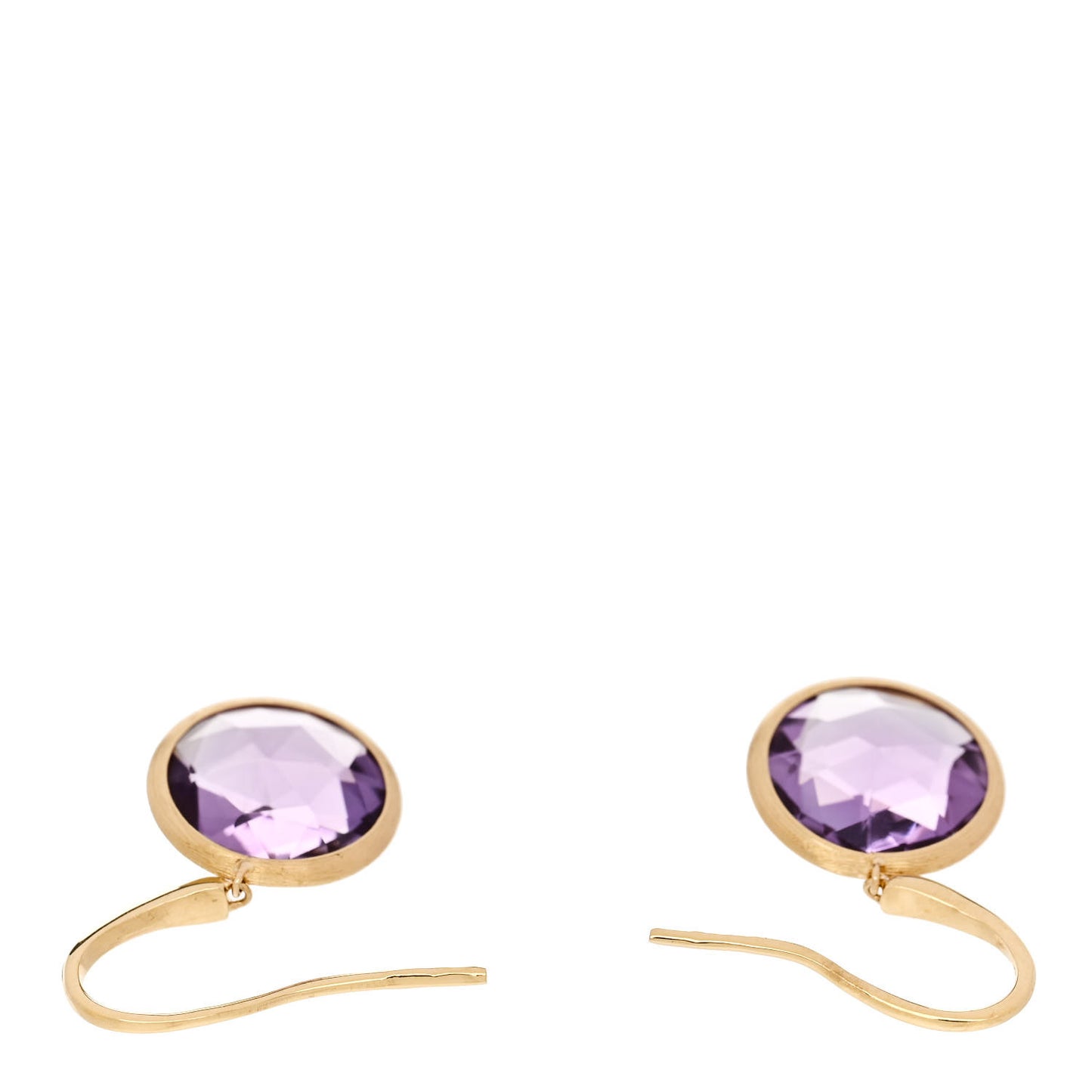 18K Yellow Gold Amethyst Jaipur Drop Earrings