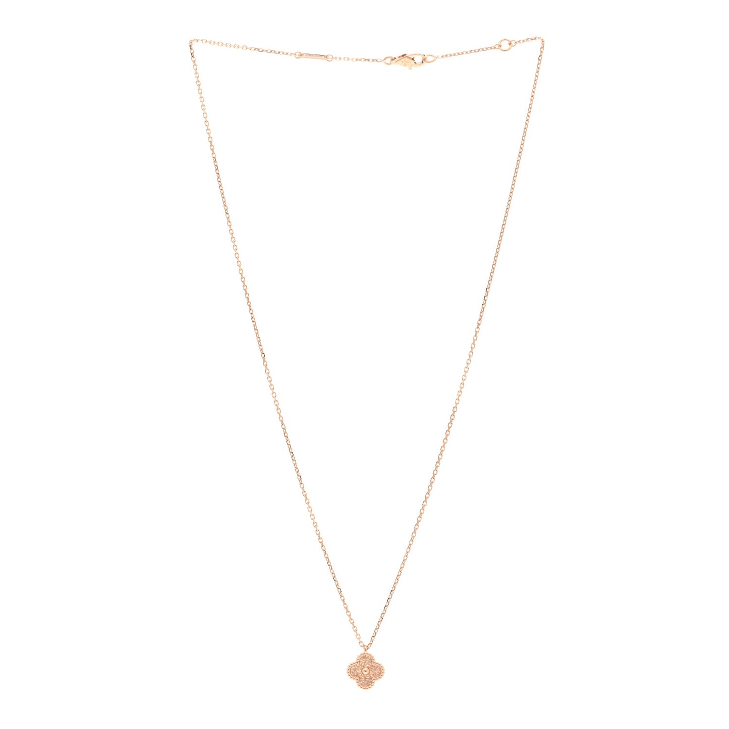 18K Rose Gold Sweet Alhambra Pendant Necklace
