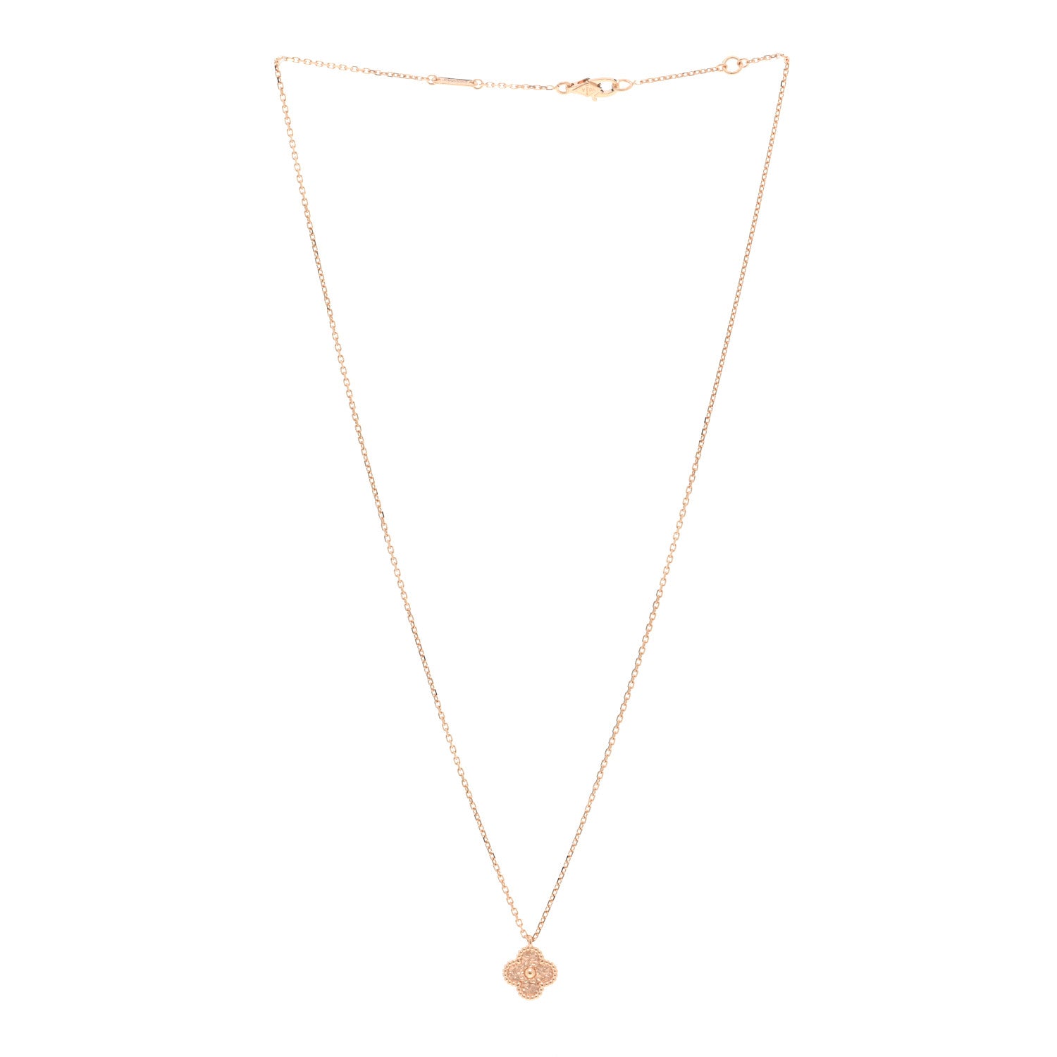Van Cleef & Arpels 18K Rose Gold Sweet Alhambra Pendant Necklace 3 of 6
