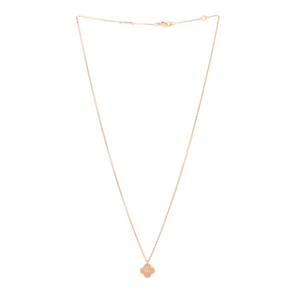 Van Cleef & Arpels 18K Rose Gold Sweet Alhambra Pendant Necklace 3 of 6