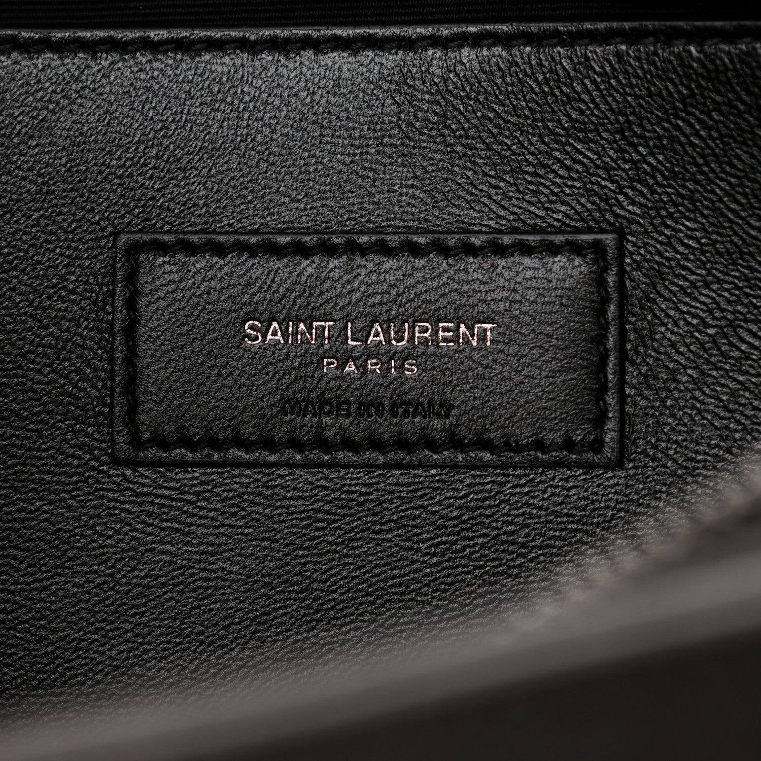 Saint Laurent Calfskin Crocodile Embossed Medium West Hollywood Monogram Fold-Over Grey 7 of 11