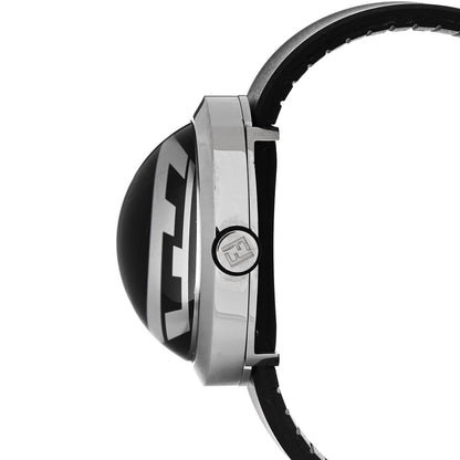 Fendi Stainless Steel Rubber 36mm Bussola Bubble Quartz Watch Black Black 5 of 5