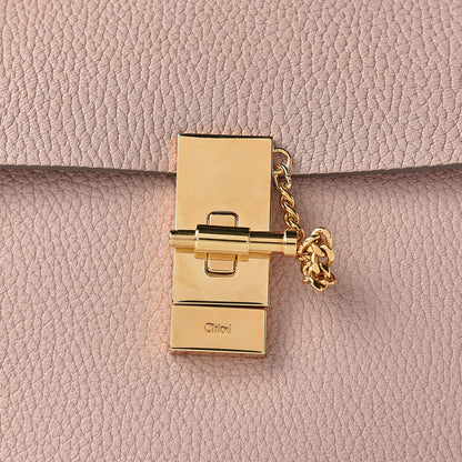 Chloe Grained Lambskin Drew Shoulder Bag Cement Pink 9 of 9