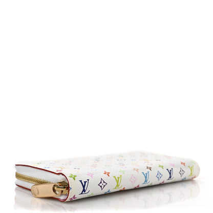 Louis Vuitton Monogram Multicolor Zippy Wallet White Litchi 4 of 6