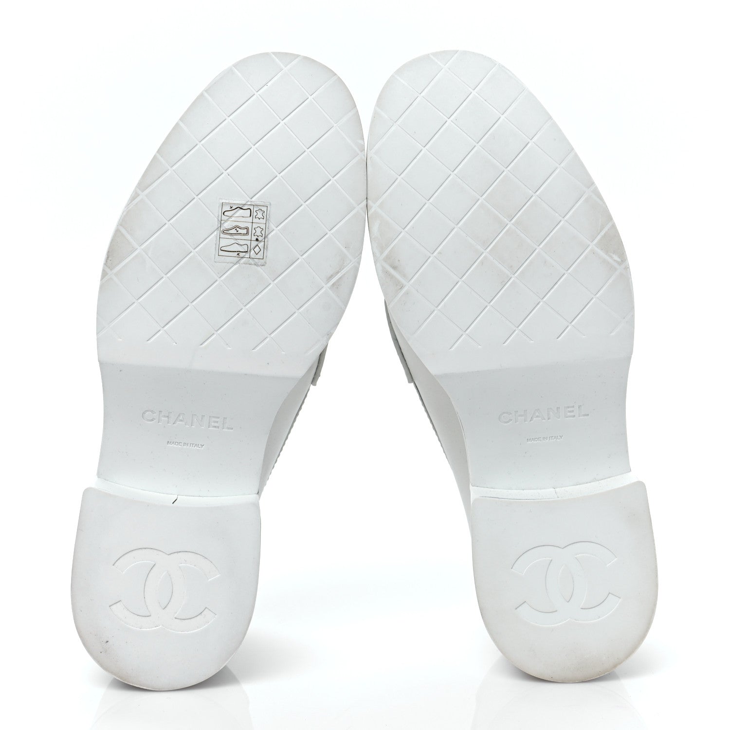Chanel Calfskin CC Platform Loafers 37 White 5 of 8