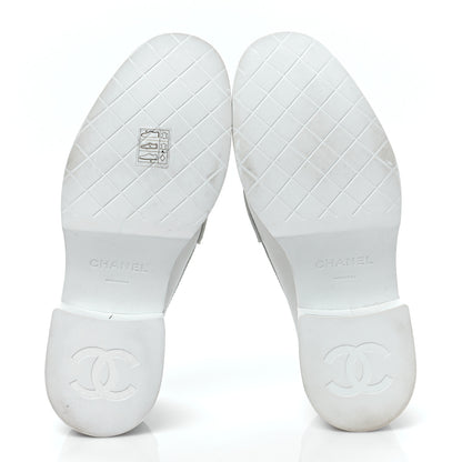 Chanel Calfskin CC Platform Loafers 37 White 5 of 8