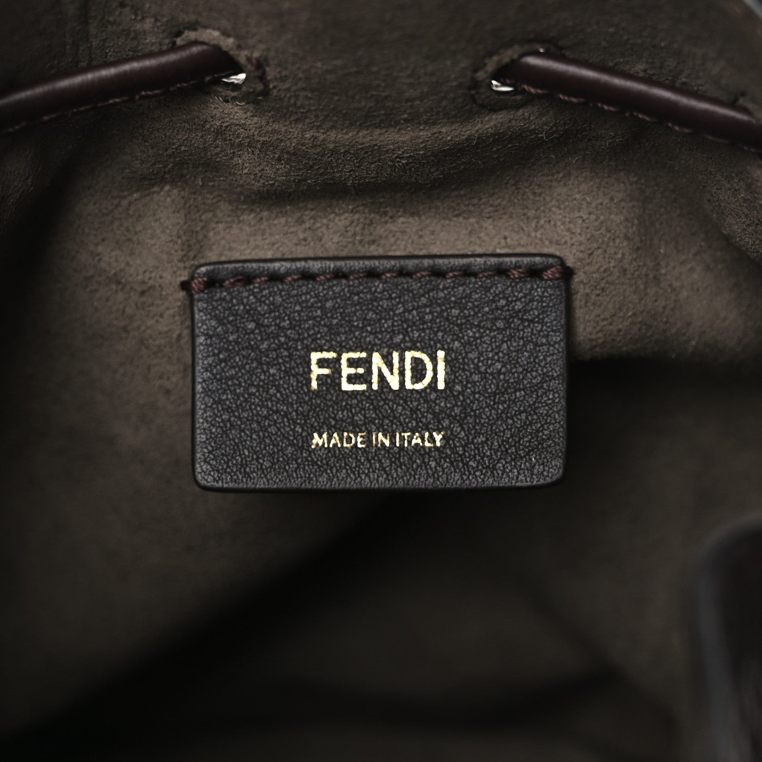 Fendi Suede Vitello King F is Fendi Micro FF Mini Mon Tresor Bucket Bag Sigaro Marrone Ebano 6 of 10