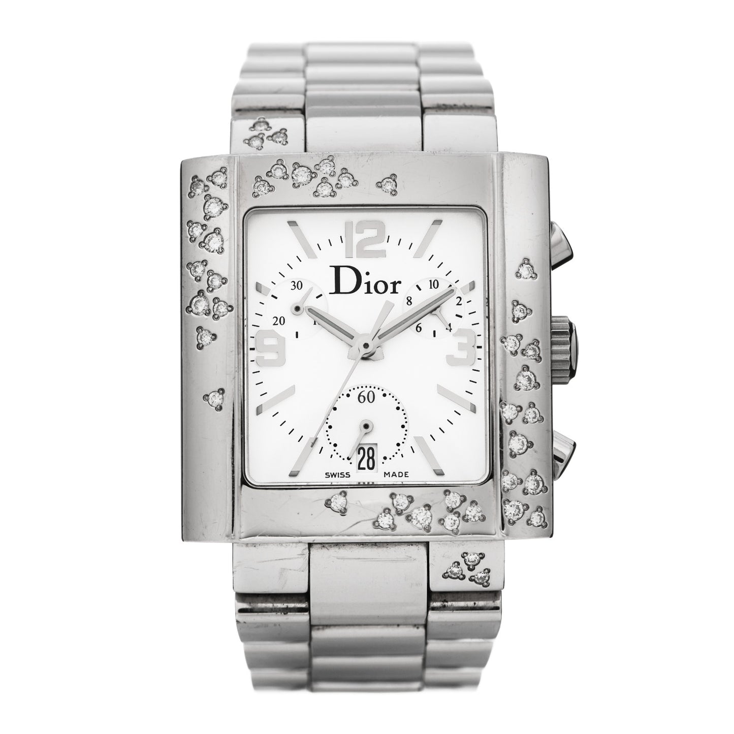 Stainless Steel Diamond 31mm Riva Chronograph Quartz Watch