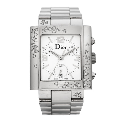 Christian Dior Stainless Steel Diamond 31mm Riva Chronograph Quartz Watch 1 of 6