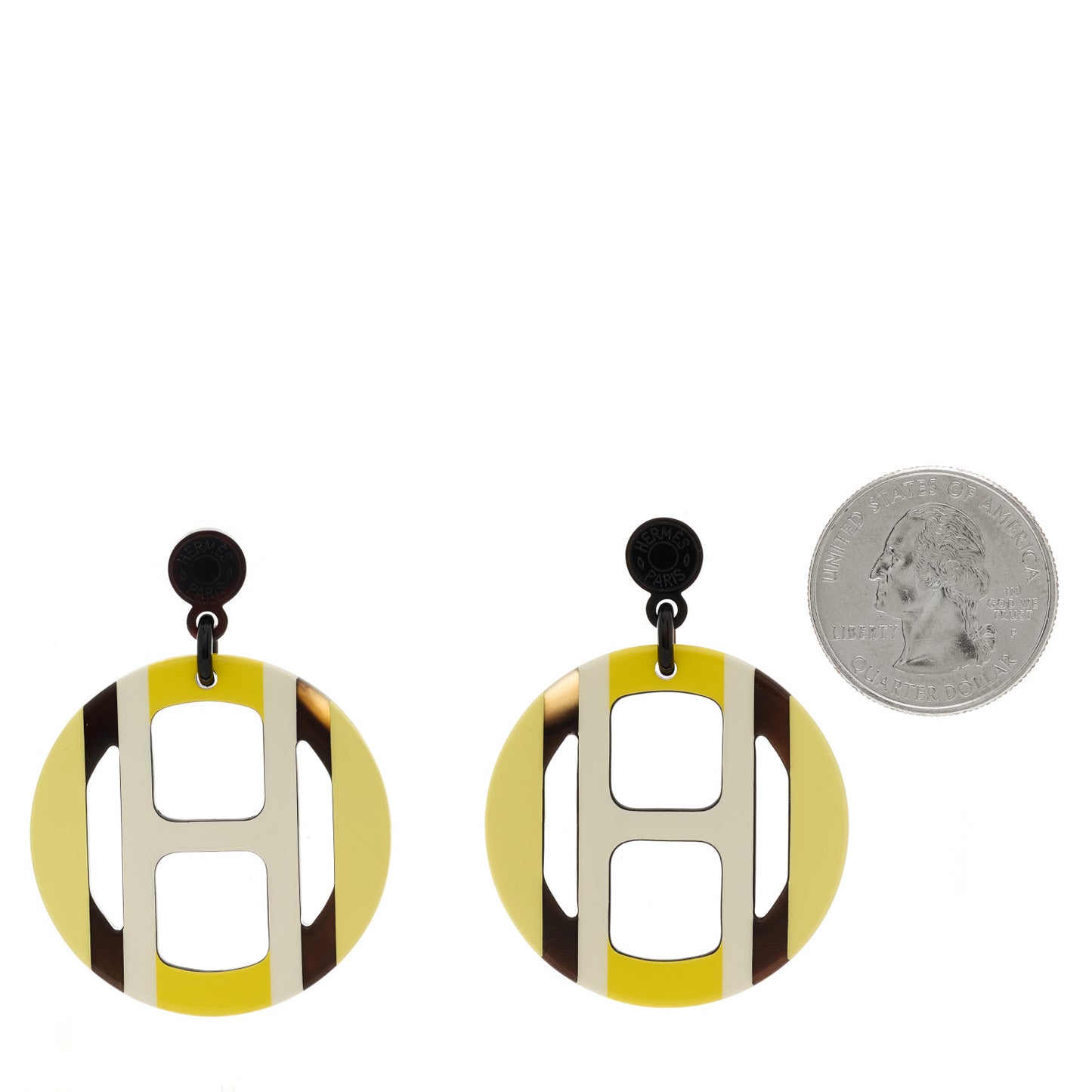 Lacquered Horn H Equipe Earrings