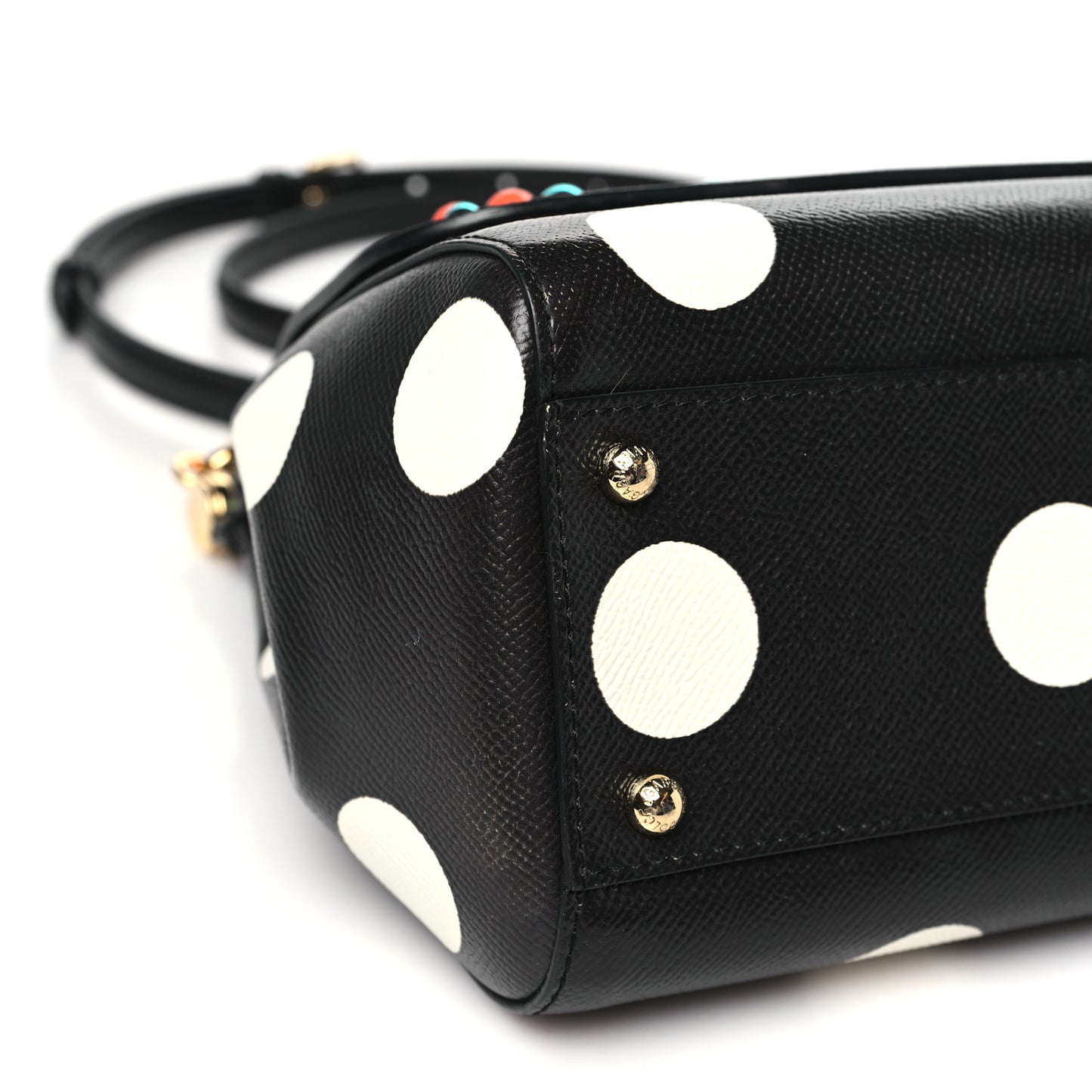 Dauphine Embellished Dot Medium Miss Sicily Satchel Black
