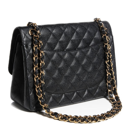 Chanel Caviar Quilted Jumbo Double Flap Black 3 of 8