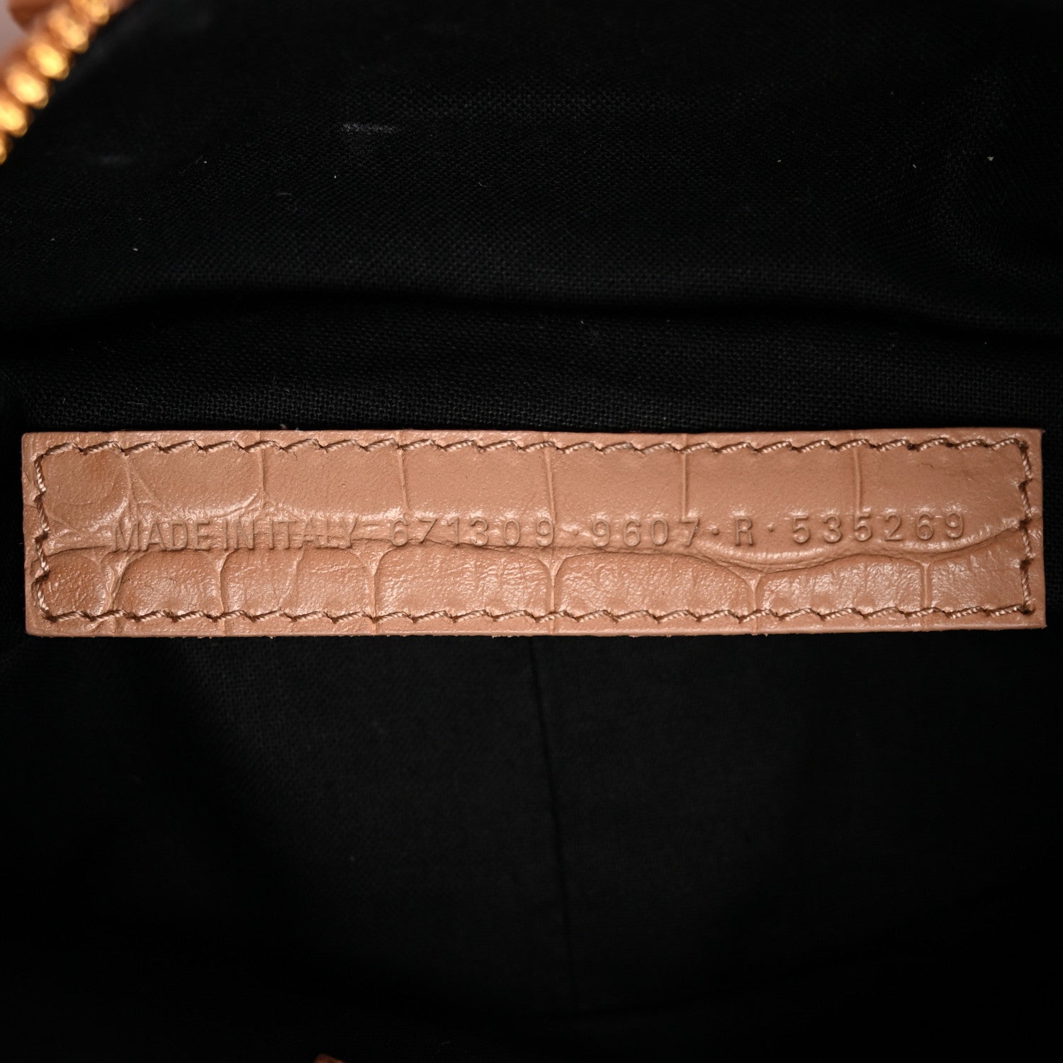 Balenciaga Extra Supple Calfskin Crocodile Embossed Le Cagole Shoulder Bag XS Nude Beige 8 of 11