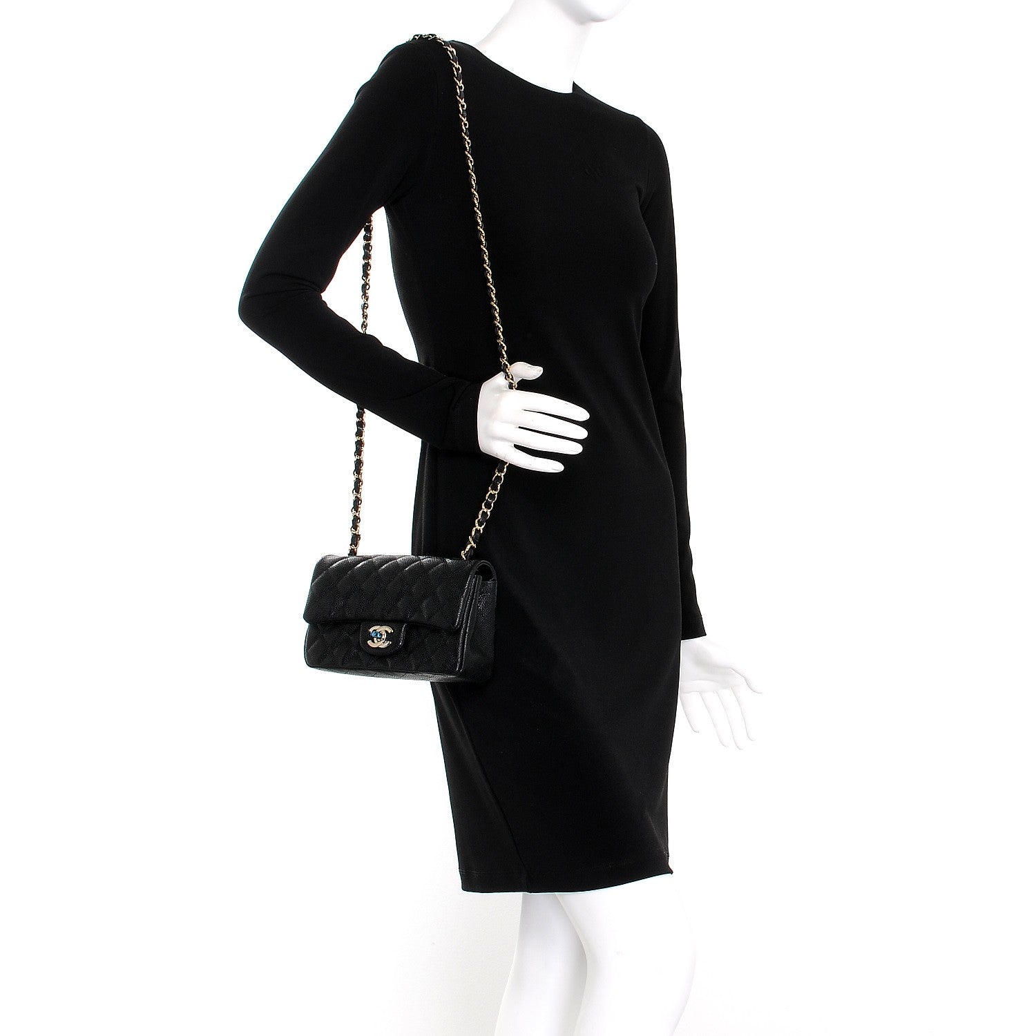 Chanel Caviar Quilted Mini Rectangular Flap Black 2 of 8
