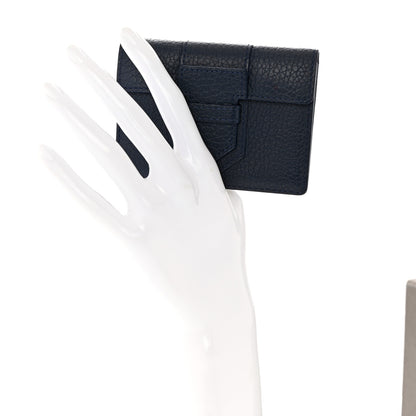 Delvaux Grained Bullskin Presse Card Case Navy 2 of 7