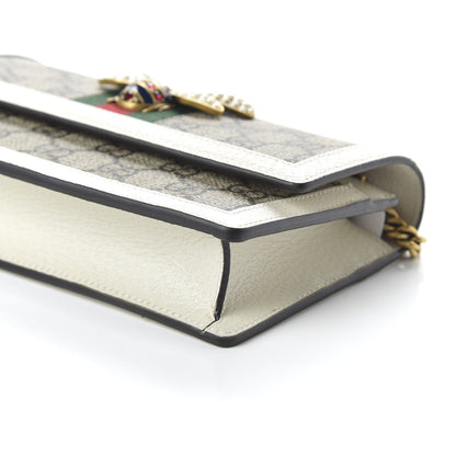 Gucci GG Supreme Monogram Web Queen Margaret Chain Wallet White 7 of 10