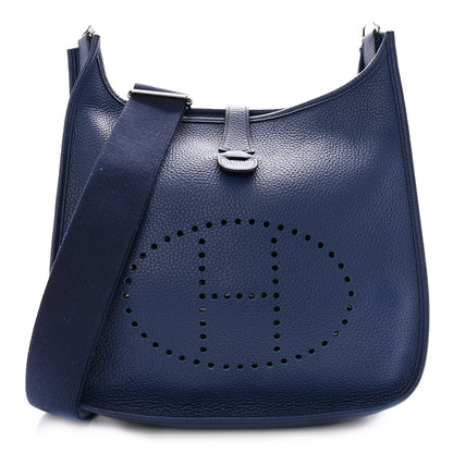 Hermes Taurillon Clemence Evelyne III GM Bleu Saphir 1 of 9