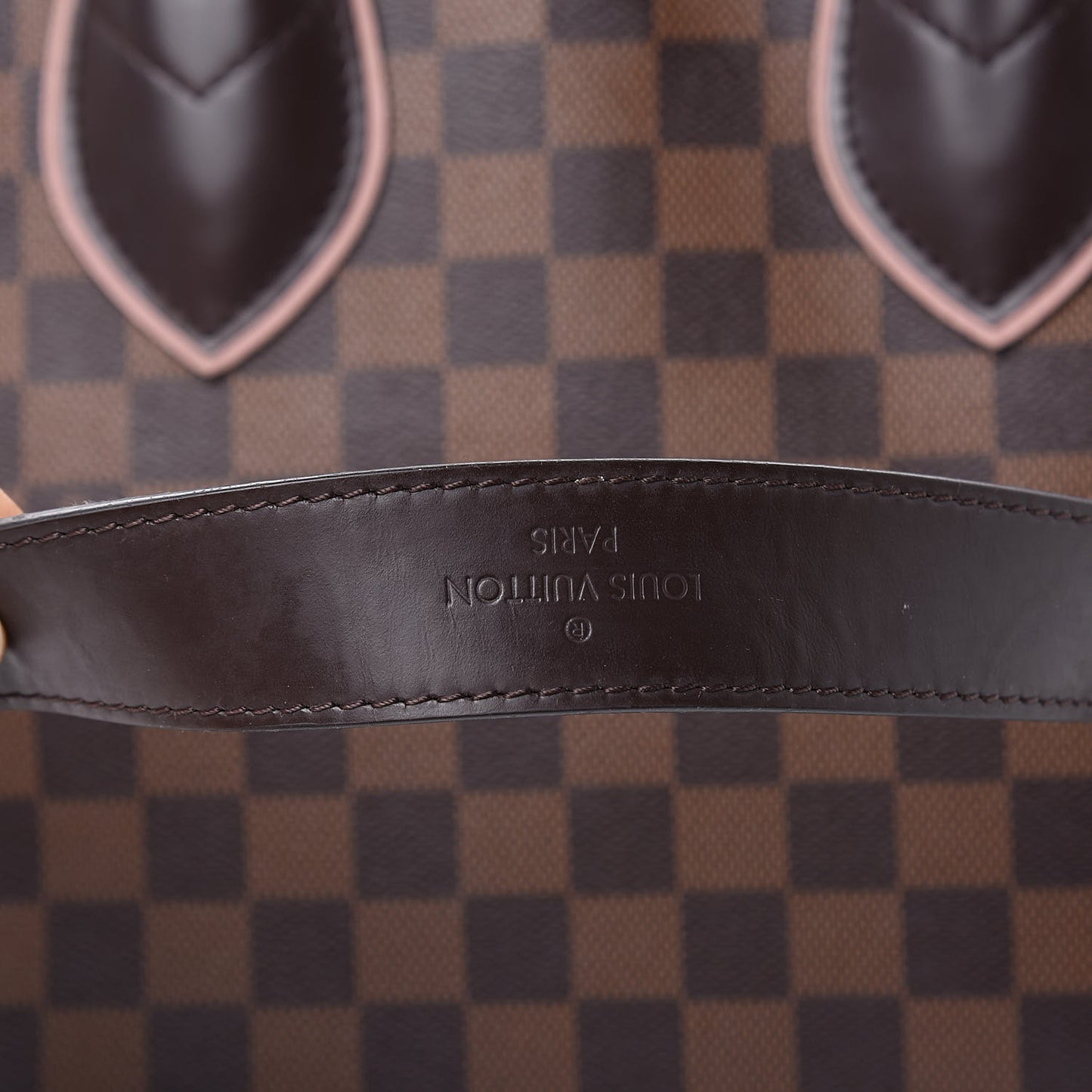 Cuir Taurillon Damier Ebene Normandy Magnolia