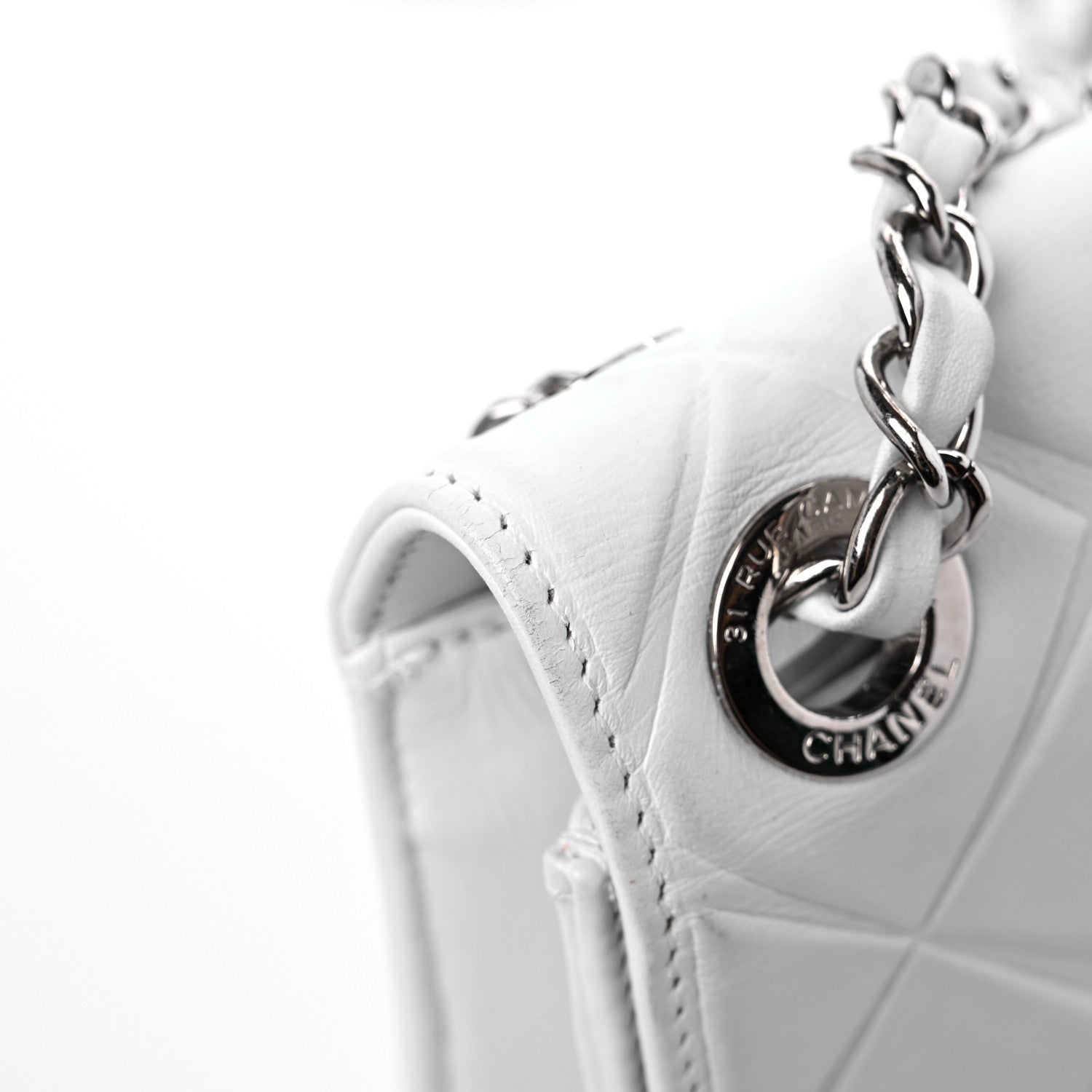 Chanel Calfskin Small Propeller Flap White 15 of 16